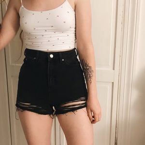 high waist mom shorts